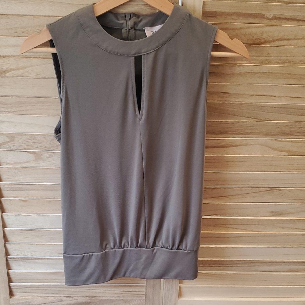 Philosophy loden green sleeveless Women's Top Sz XS
